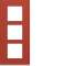 Plaque gallery plastique peint 3 postes verticale 57mm eglantine|Hager-HAGWXP0623
