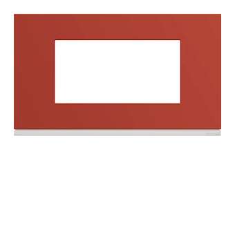 Plaque gallery plastique peint 4 modules entraxe 57mm eglantine|Hager-HAGWXP0634