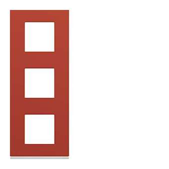 Plaque gallery plastique peint 3 postes verticale 71mm eglantine|Hager-HAGWXP0643