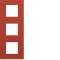 Plaque gallery plastique peint 3 postes verticale 71mm eglantine|Hager-HAGWXP0643