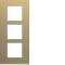 Plaque gallery plastique peint 3 postes verticale 57mm champagne|Hager-HAGWXP0423
