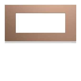 Plaque gallery plastique peint 5 modules entraxe 71mm rosé|Hager-HAGWXP0505