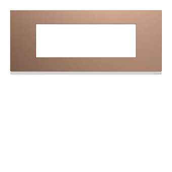 Plaque gallery plastique peint 6 modules entraxe 57mm rosé|Hager-HAGWXP0506