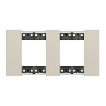 Plaque de finition Living Now Collection Les Sables 2x2 modules finition Sable|Bticino-TICBTKA4802M2KM