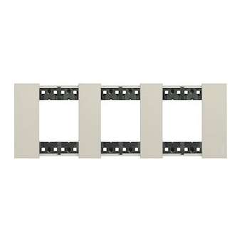 Plaque de finition Living Now Collection Les Sables 3x2 modules finition Sable|Bticino-TICBTKA4802M3KM