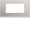 Plaque gallery 4 modules entraxe 57mm placage aluminium|Hager-HAGWXP2034