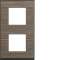Plaque gallery 2 postes verticale 71 mm pecan|Hager-HAGWXP2442
