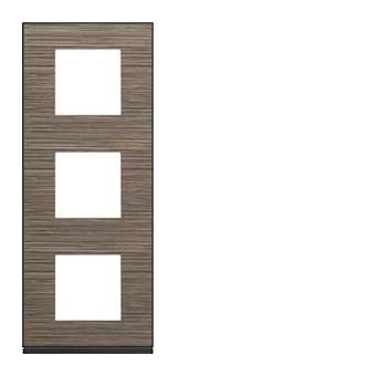 Plaque gallery 3 postes verticale 71mm pecan|Hager-HAGWXP2443