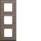 Plaque gallery 3 postes verticale 71mm pecan|Hager-HAGWXP2443