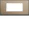 Plaque gallery 4 modules entraxe 71mm placage bronze|Hager-HAGWXP2204