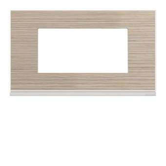 Plaque gallery 4 modules entraxe 57mm latté|Hager-HAGWXP2534