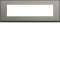 Plaque gallery 8 modules entraxe 71mm placage steel|Hager-HAGWXP2108