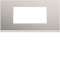 Plaque gallery 4 modules entraxe 71mm placage aluminium|Hager-HAGWXP2004