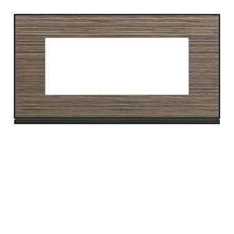 Plaque gallery 5 modules entraxe 71mm pecan|Hager-HAGWXP2405