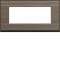 Plaque gallery 5 modules entraxe 71mm pecan|Hager-HAGWXP2405