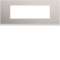 Plaque gallery 6 modules entraxe 71mm placage aluminium|Hager-HAGWXP2006