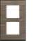 Plaque gallery 2 postes verticale 57mm pecan|Hager-HAGWXP2422