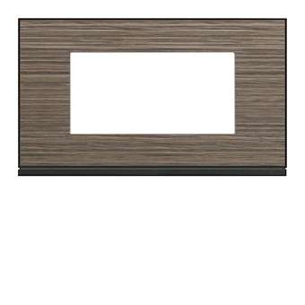 Plaque gallery 4 modules entraxe 57mm pecan|Hager-HAGWXP2434