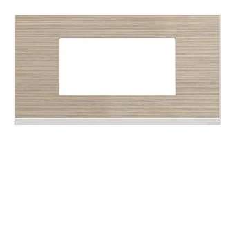 Plaque gallery 4 modules entraxe 71mm latté|Hager-HAGWXP2504