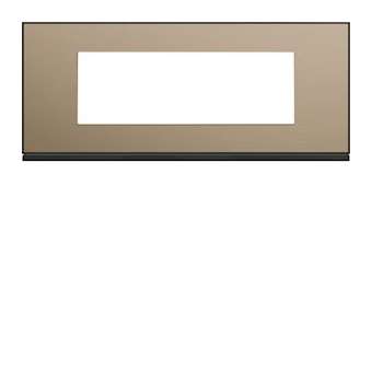 Plaque gallery 6 modules entraxe 71mm placage bronze|Hager-HAGWXP2206