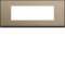 Plaque gallery 6 modules entraxe 71mm placage bronze|Hager-HAGWXP2206
