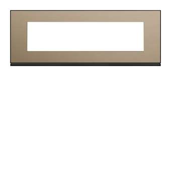 Plaque gallery 8 modules entraxe 71mm placage bronze|Hager-HAGWXP2208