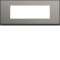 Plaque gallery 6 modules entraxe 71mm placage steel|Hager-HAGWXP2106