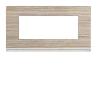 Plaque gallery 5 modules entraxe 71mm latté|Hager-HAGWXP2505