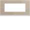 Plaque gallery 5 modules entraxe 71mm latté|Hager-HAGWXP2505