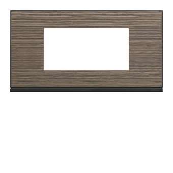 Plaque gallery 4 modules entraxe 71mm pecan|Hager-HAGWXP2404