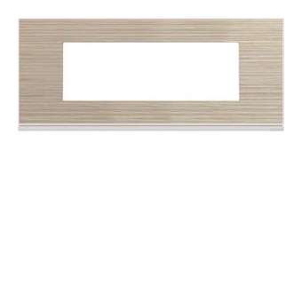 Plaque gallery 6 modules entraxe 71mm latté|Hager-HAGWXP2506
