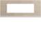 Plaque gallery 6 modules entraxe 71mm latté|Hager-HAGWXP2506