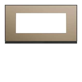 Plaque gallery 5 modules entraxe 71mm placage bronze|Hager-HAGWXP2205