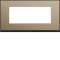 Plaque gallery 5 modules entraxe 71mm placage bronze|Hager-HAGWXP2205