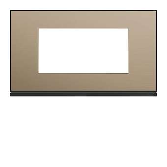 Plaque gallery 4 modules entraxe 57mm placage bronze|Hager-HAGWXP2234