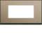 Plaque gallery 4 modules entraxe 57mm placage bronze|Hager-HAGWXP2234