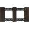 Plaque de finition Living Now Collection Les Noirs 2x2 modules finition Noyer