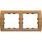 Kallysta classic plaque 2 postes horizontale entraxe 71 bois massif Bamboo
