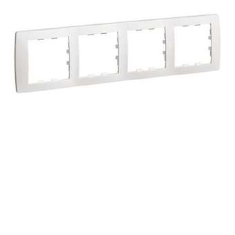 kallysta classic plaque 4 postes horizontale entraxe 71 Blanc Névé|Hager-HAGWK404