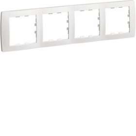 kallysta classic plaque 4 postes horizontale entraxe 71 Blanc Névé|Hager-HAGWK404