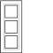 Kallysta épure plaque 3 postes verticale entraxe71 alu brossé col Metalia Alba