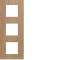 Plaque gallery 3 postes verticale 71mm matiere oak wood