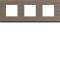 Plaque gallery 3 postes horizontale 71mm matiere grey wood