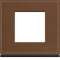 Plaque gallery 1 poste matiere coffee leather