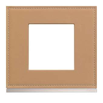 Plaque gallery 1 poste matiere cord leather|Hager-HAGWXP5102