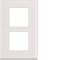 Plaque gallery 2 postes verticale 57mm matiere moon glass