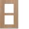 Plaque gallery 2 postes verticale 57mm matiere oak wood|Hager-HAGWXP4722