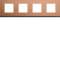 Plaque gallery 4 postes horizontale 71mm matiere copper alu|Hager-HAGWXP4614