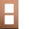 Plaque gallery 2 postes verticale 57mm matiere copper alu|Hager-HAGWXP4622