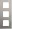 Plaque gallery 3 postes verticale 71mm matiere bright inox|Hager-HAGWXP4243